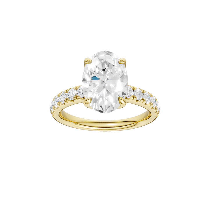 Tulip Head Engagement Ring (Oval) in 14K Yellow Gold – Silvadi Jewelry Aurora CO