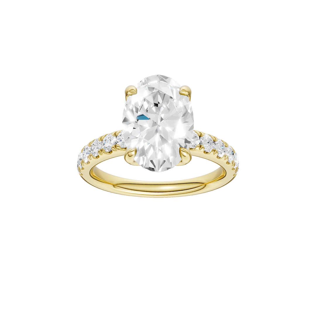 Tulip Head Engagement Ring (Oval) in 14K Yellow Gold – Silvadi Jewelry Aurora CO