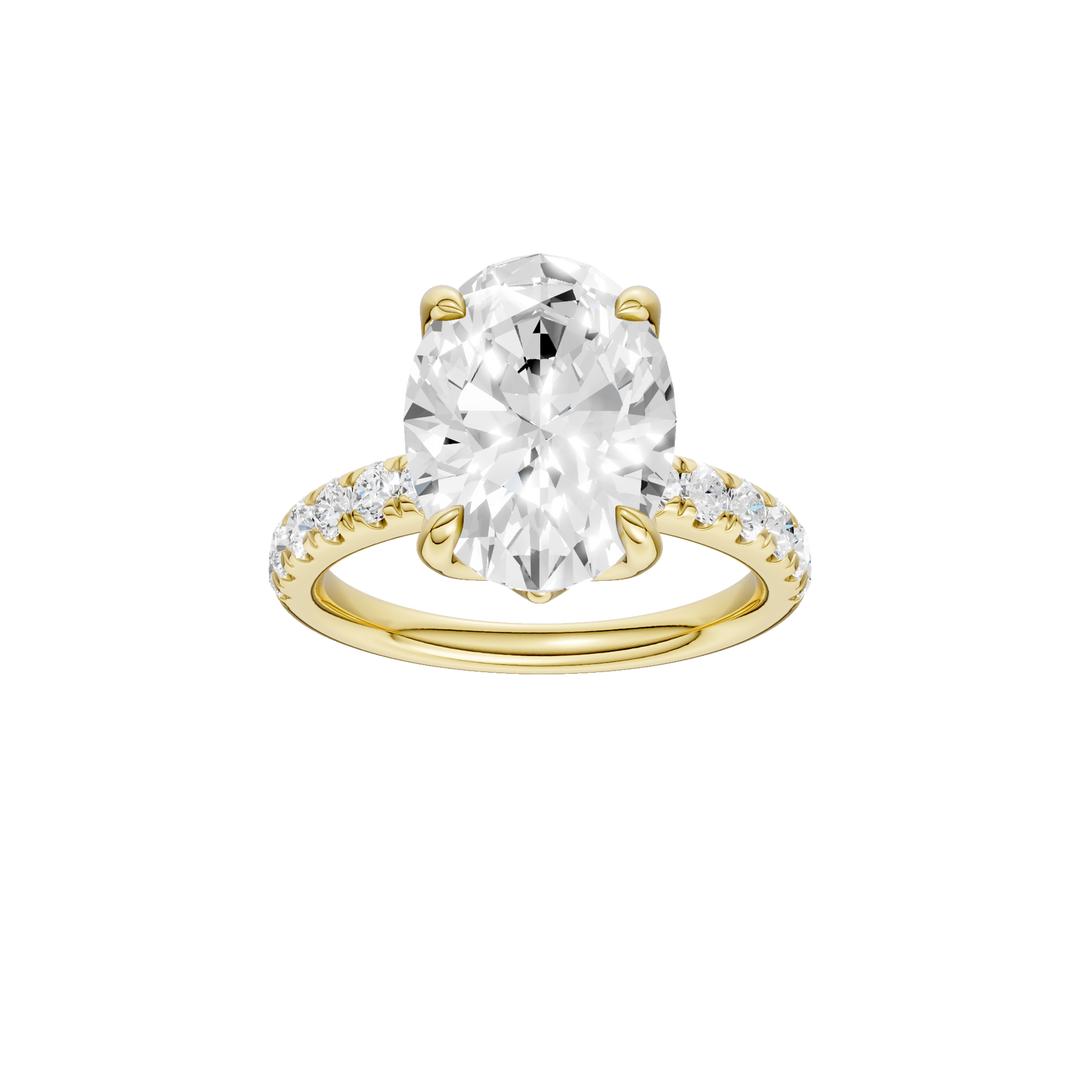 Tulip Head Engagement Ring (Oval) in 14K Yellow Gold – Silvadi Jewelry Aurora CO
