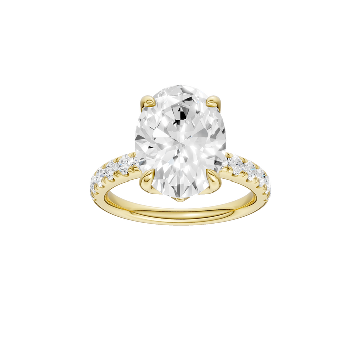 Tulip Head Engagement Ring (Oval) in 14K Yellow Gold – Silvadi Jewelry Aurora CO