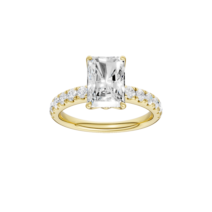 Tulip Head Engagement Ring (Radiant) in 14K Yellow Gold – Silvadi Jewelry Aurora CO