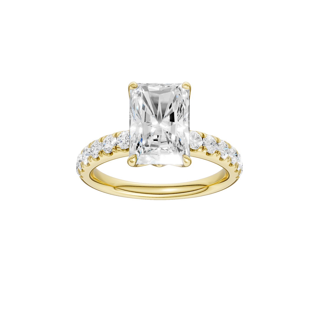 Tulip Head Engagement Ring (Radiant) in 14K Yellow Gold – Silvadi Jewelry Aurora CO