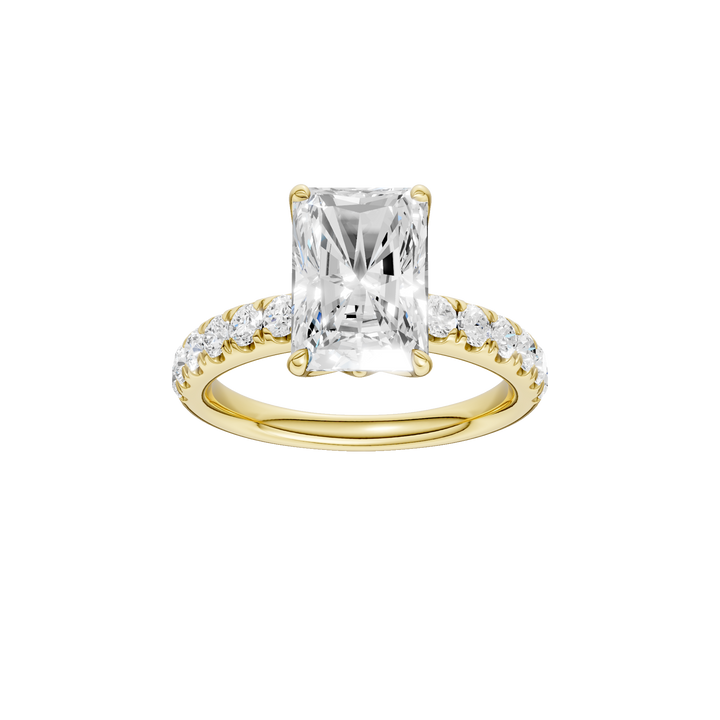Tulip Head Engagement Ring (Radiant) in 14K Yellow Gold – Silvadi Jewelry Aurora CO