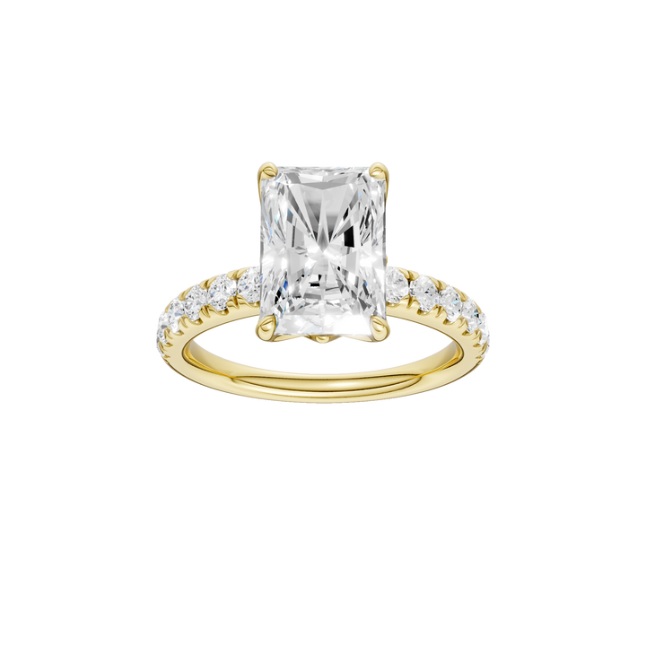 Tulip Head Engagement Ring (Radiant) in 14K Yellow Gold – Silvadi Jewelry Aurora CO