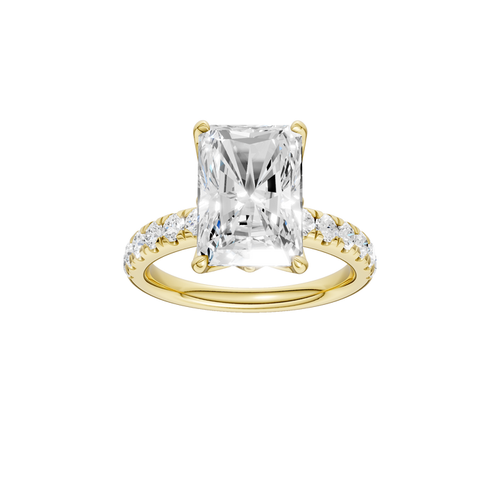 Tulip Head Engagement Ring (Radiant) in 14K Yellow Gold – Silvadi Jewelry Aurora CO