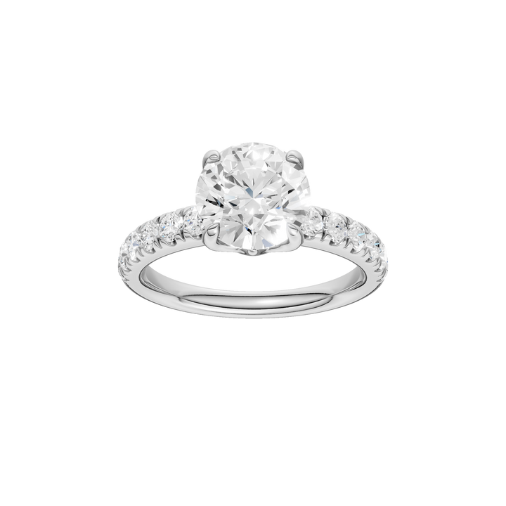 Tulip Head Engagement Ring (Round) in 14K White Gold – Silvadi Jewelry Aurora CO