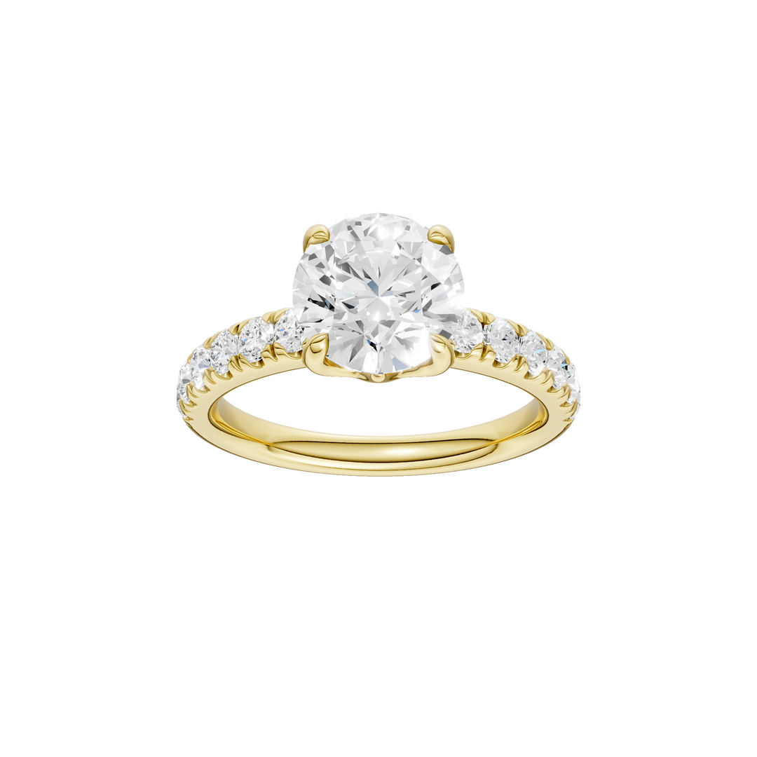 Tulip Head Engagement Ring (Round) in 14K Yellow Gold – Silvadi Jewelry Aurora CO