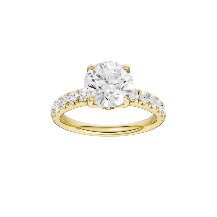 Tulip Head Engagement Ring (Round) in 14K Yellow Gold – Silvadi Jewelry Aurora CO