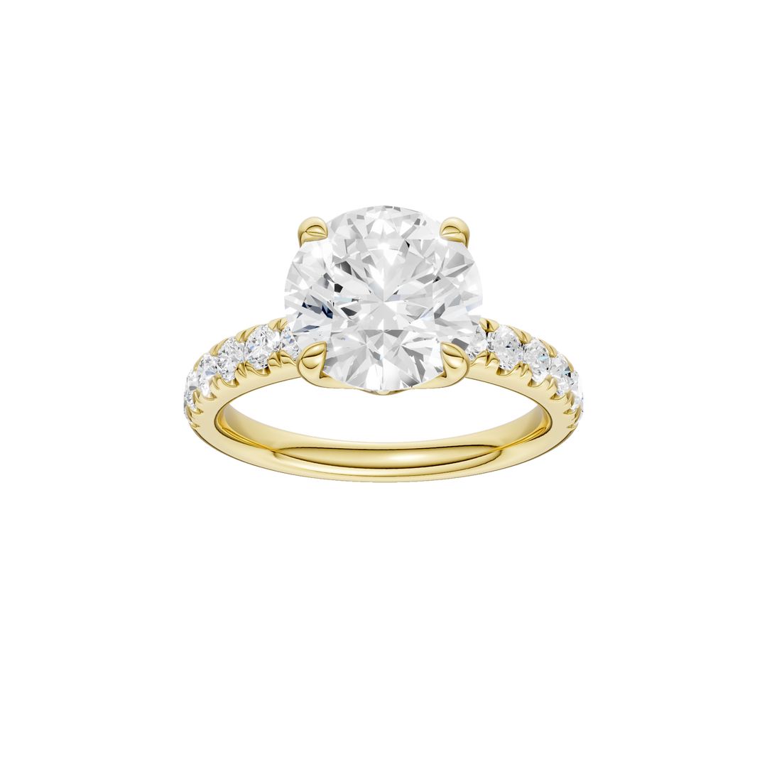 Tulip Head Engagement Ring (Round) in 14K Yellow Gold – Silvadi Jewelry Aurora CO