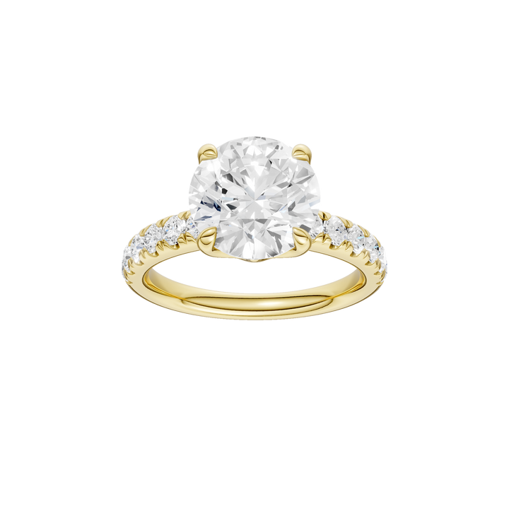 Tulip Head Engagement Ring (Round) in 14K Yellow Gold – Silvadi Jewelry Aurora CO