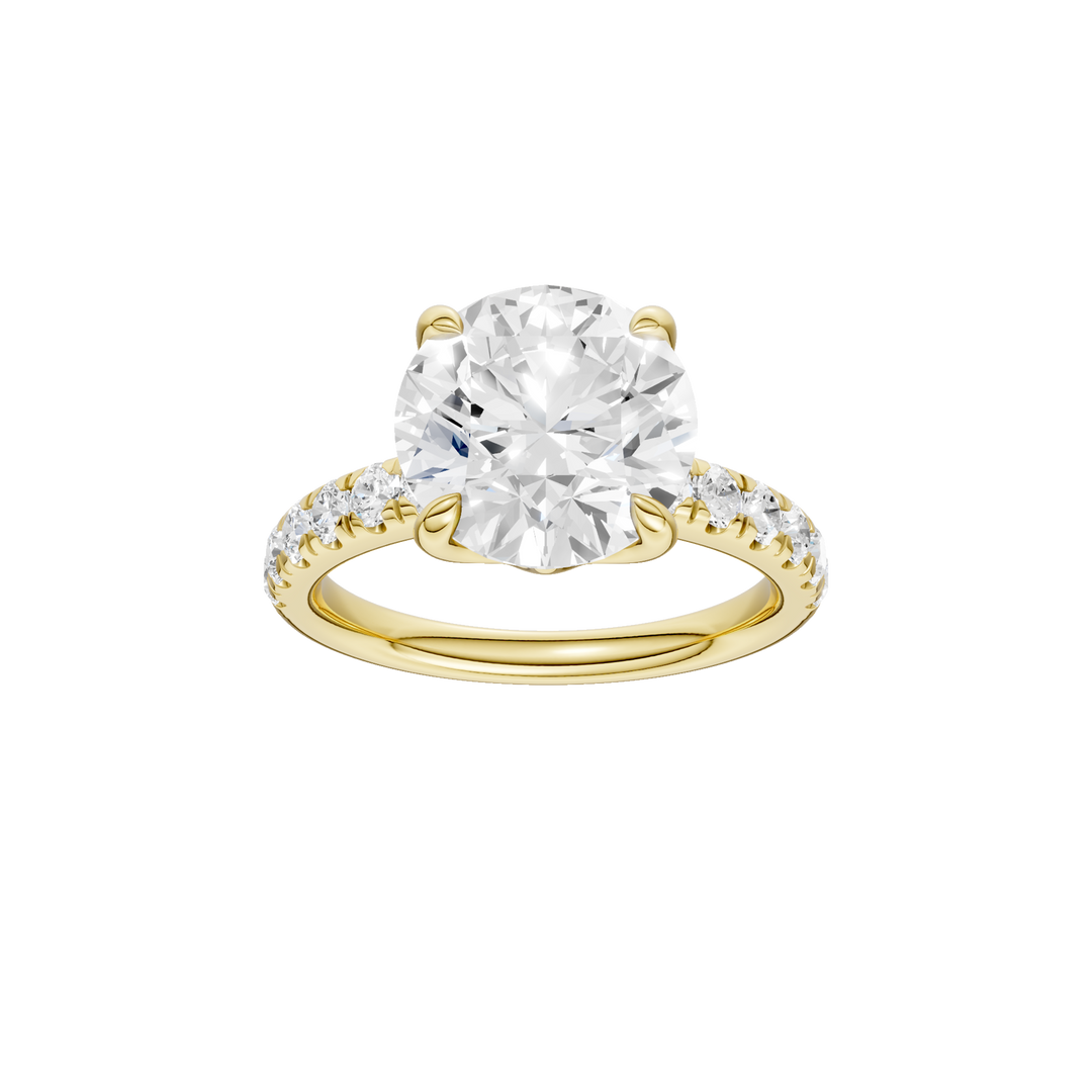 Tulip Head Engagement Ring (Round) in 14K Yellow Gold – Silvadi Jewelry Aurora CO