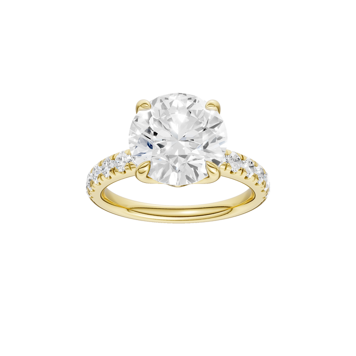 Tulip Head Engagement Ring (Round) in 14K Yellow Gold – Silvadi Jewelry Aurora CO