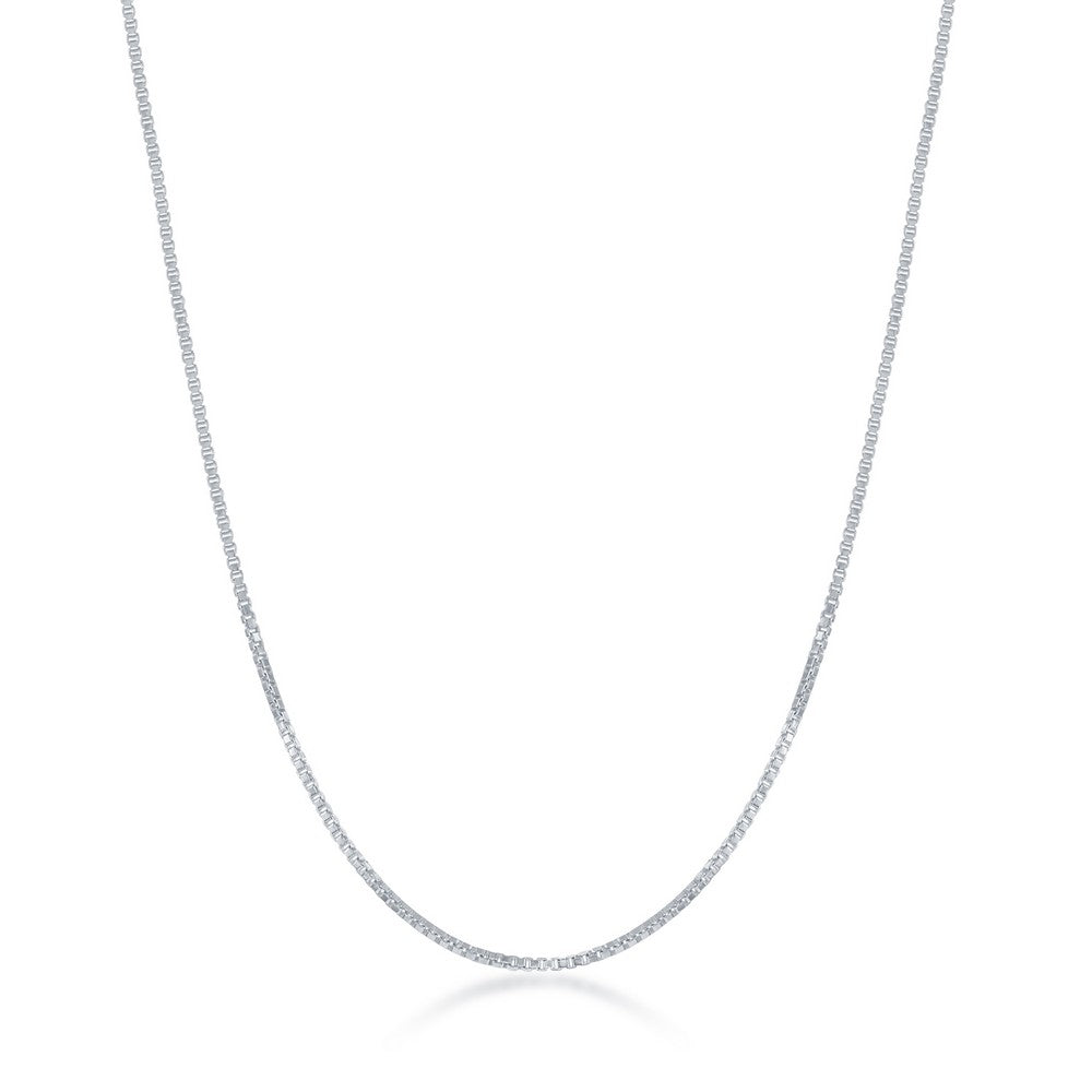 925 sterling silver 1.1mm box chain necklace made in Italy Silvadi Aurora CO