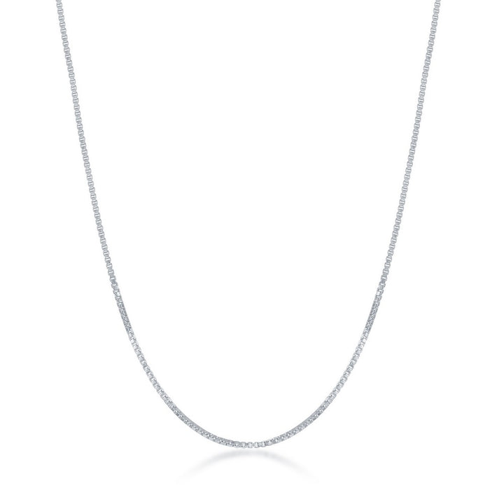 925 sterling silver 1.1mm box chain necklace made in Italy Silvadi Aurora CO