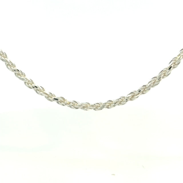 Italian sterling silver rope bracelet 8 inch 3.3mm, Silvadi Aurora Colorado