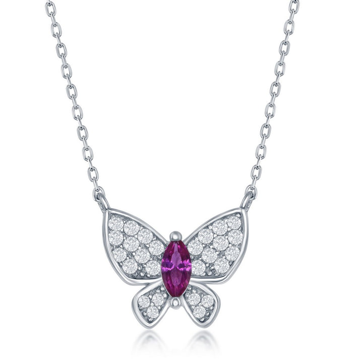 Butterfly Chain Necklace | Butterfly Bliss Pendant | Silvadi